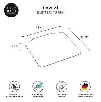 STEPS XL Katzentreppe 3er Set black
